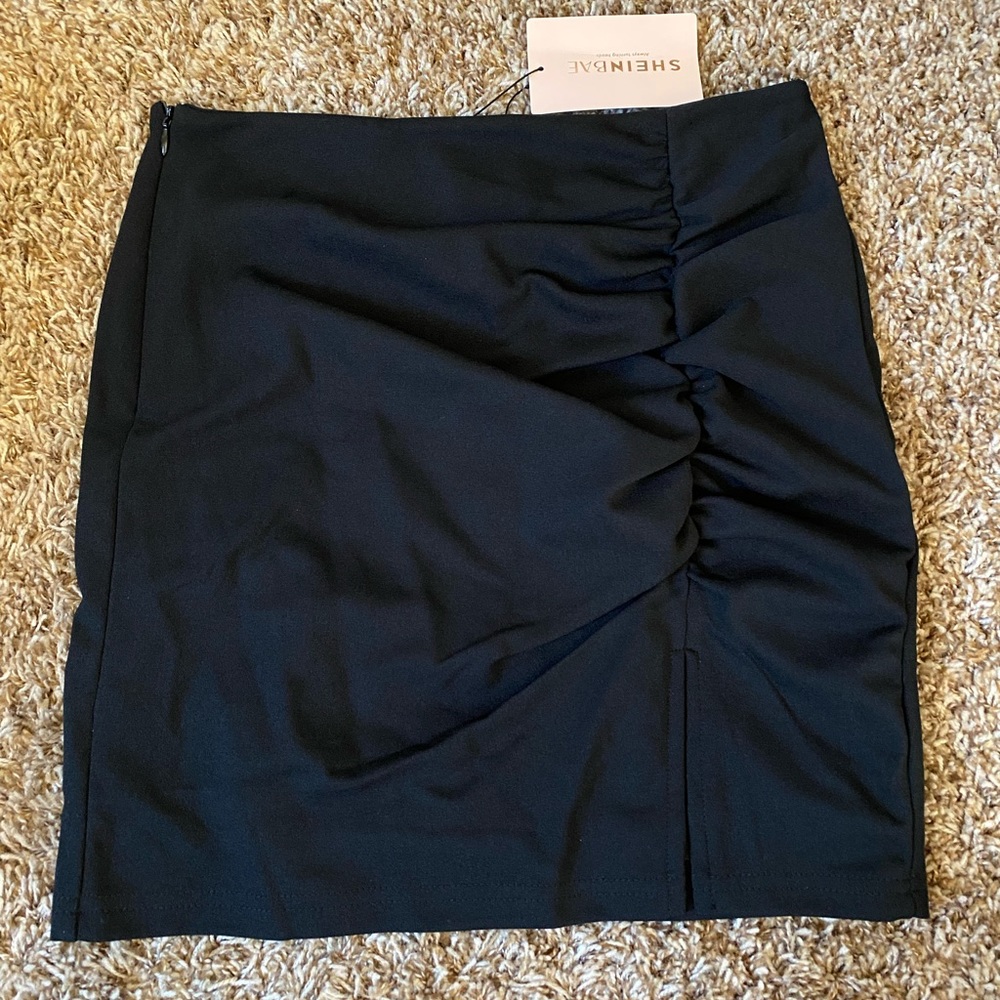 Black mini skirt